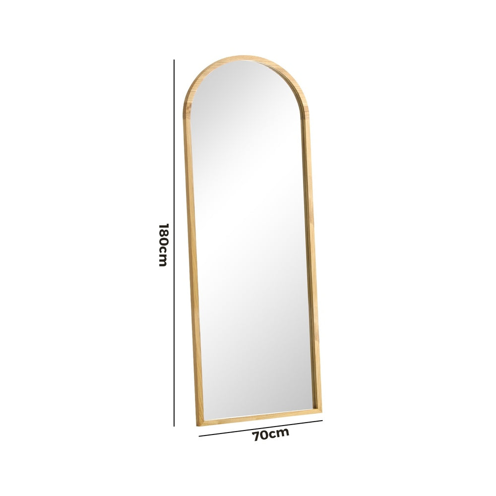 Wooden Full Length Mirror 180x70cm Arched Floor Mirrors
