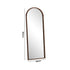 Wooden Full Length Mirror 180x70cm Arched Floor Mirrors Brown