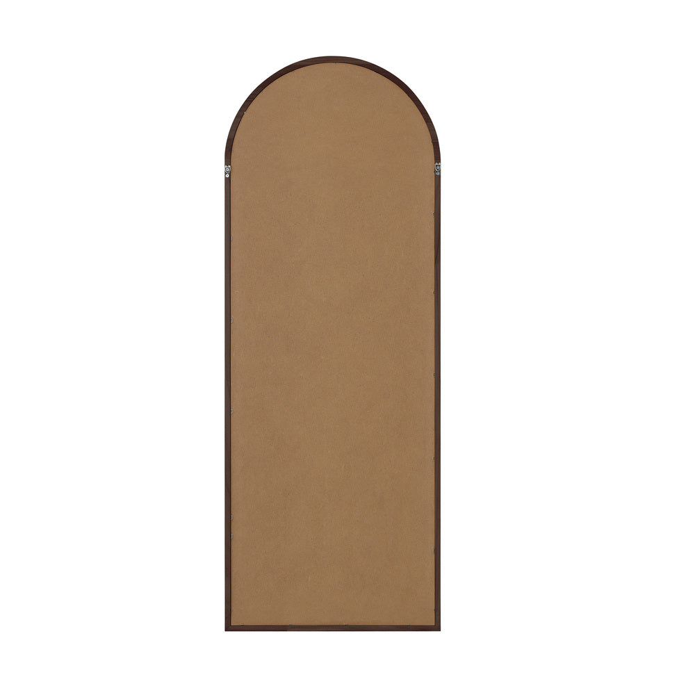 Wooden Full Length Mirror 180x70cm Arched Floor Mirrors Brown