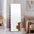 Oikiture Wooden Full Length Mirror 165x60cm Wavy Floor Mirrors