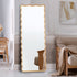 Oikiture Wooden Full Length Mirror 180x70cm Wavy Floor Mirrors