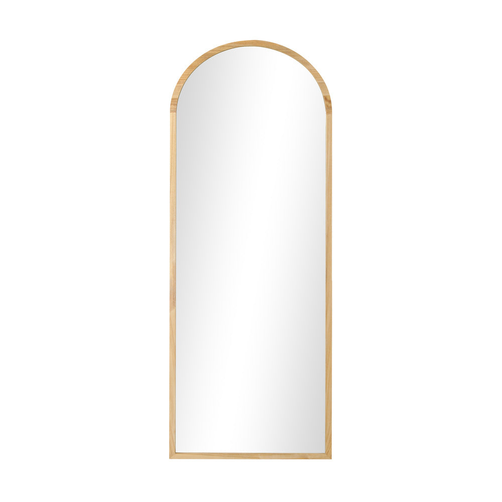 Oikiture Wooden Full Length Mirror 180x70cm Wavy Floor Mirrors