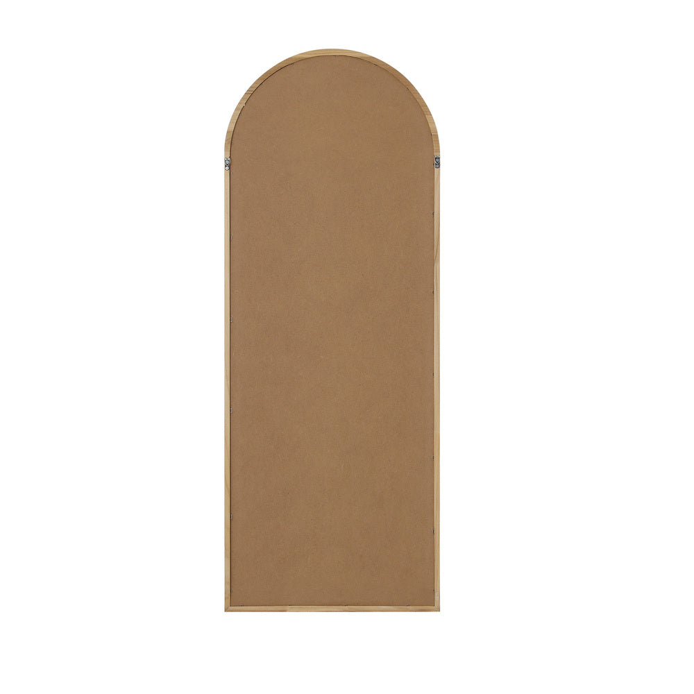 Oikiture Wooden Full Length Mirror 180x70cm Wavy Floor Mirrors