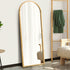 Oikiture Wooden Full Length Mirror 180x70cm Wavy Floor Mirrors