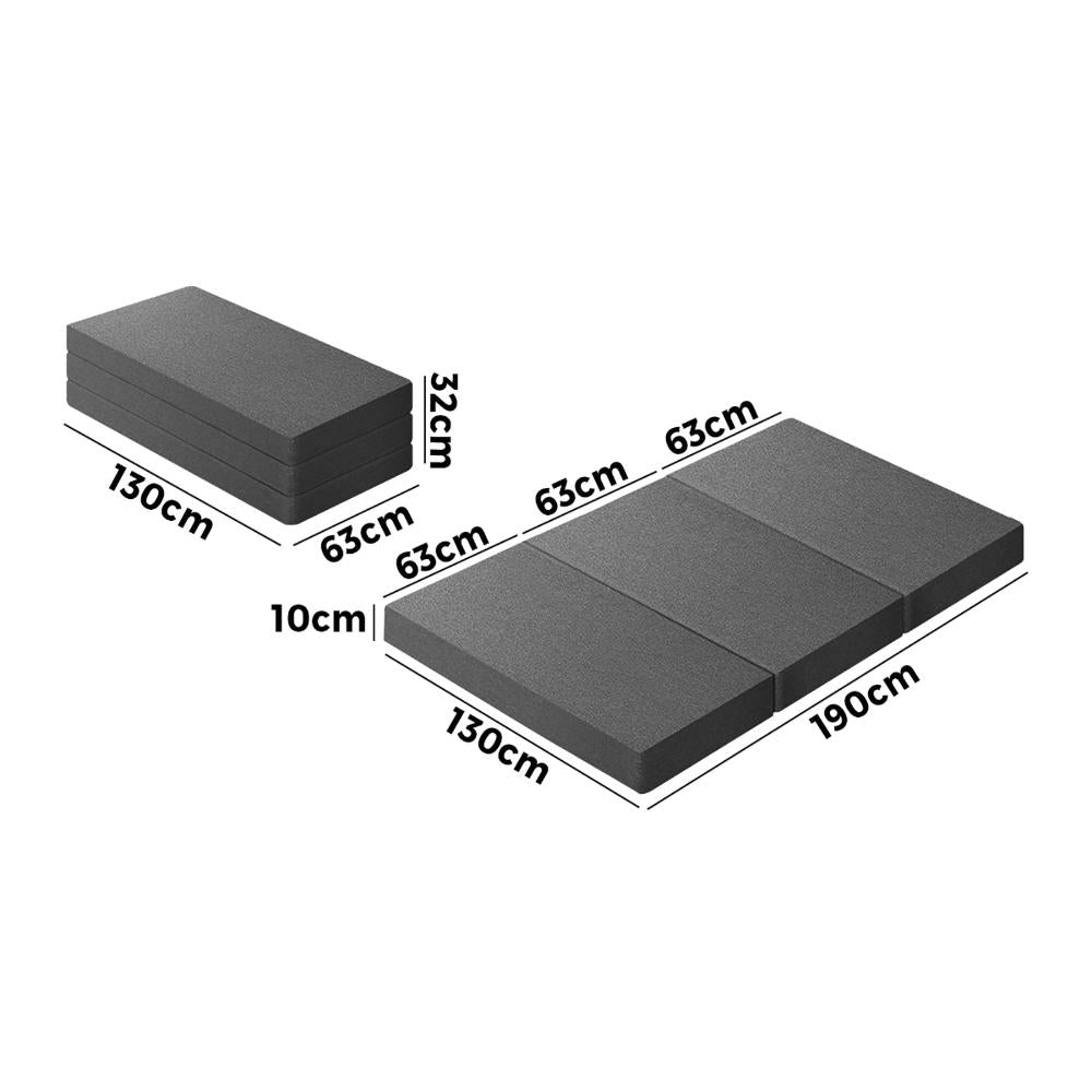 Foldable Mattress Trifold Cushion Mat Breathable Double