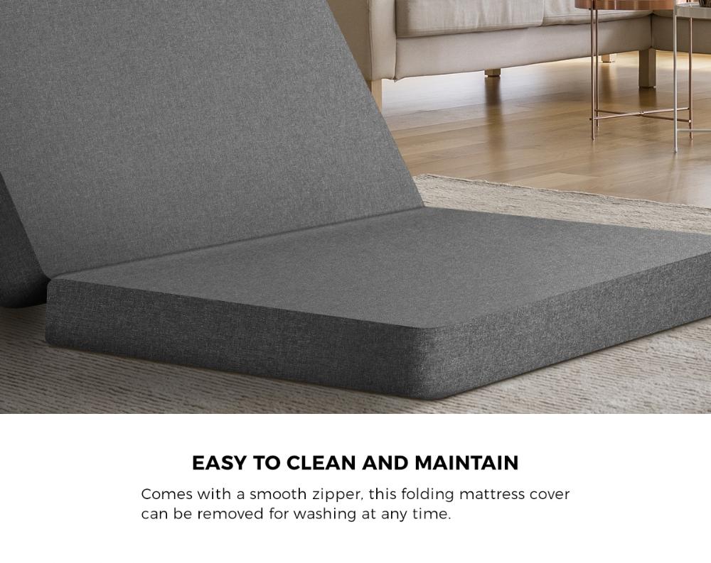 Foldable Mattress Trifold Cushion Mat Breathable Double