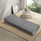 Foldable Single Trifold Foam Mattress 10cm Corduroy Portable Guest Bed Grey