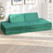 Kids Play Couch 4PCS Modular Foam Sofa Green Velvet