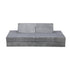 Kids Play Couch Modular Foam Sofa Bed DIY 2 Seater Grey