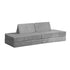 Kids Play Couch Modular Foam Sofa Bed DIY 2 Seater Grey