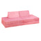 Oikiture 4Pcs Kids Play Couch Modular Lounge Cushion Pink