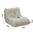 Oikiture 2X Floor Sofa Lounge Caterpillar Lazy Couch Single Pouffe Beige