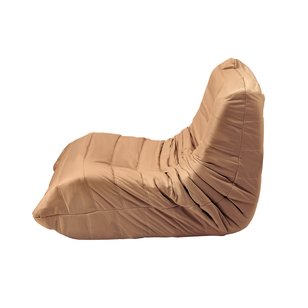 Floor Sofa Lazy Couch Brown Polyester