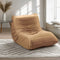 Oikiture Floor Sofa Lazy Lounge Chair Brown Polyester Foam Cushion