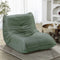 Floor Sofa Lazy Lounge Chair Green Polyester Foam Cushion