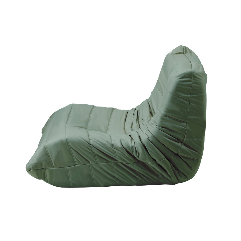 Floor Sofa Lazy Couch Green Polyester