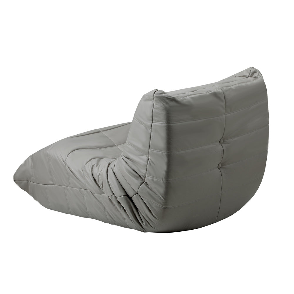 Floor Sofa Lazy Couch Grey Polyester