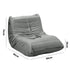 2X Floor Sofa Lounge Caterpillar Couch Single Pouffe Grey