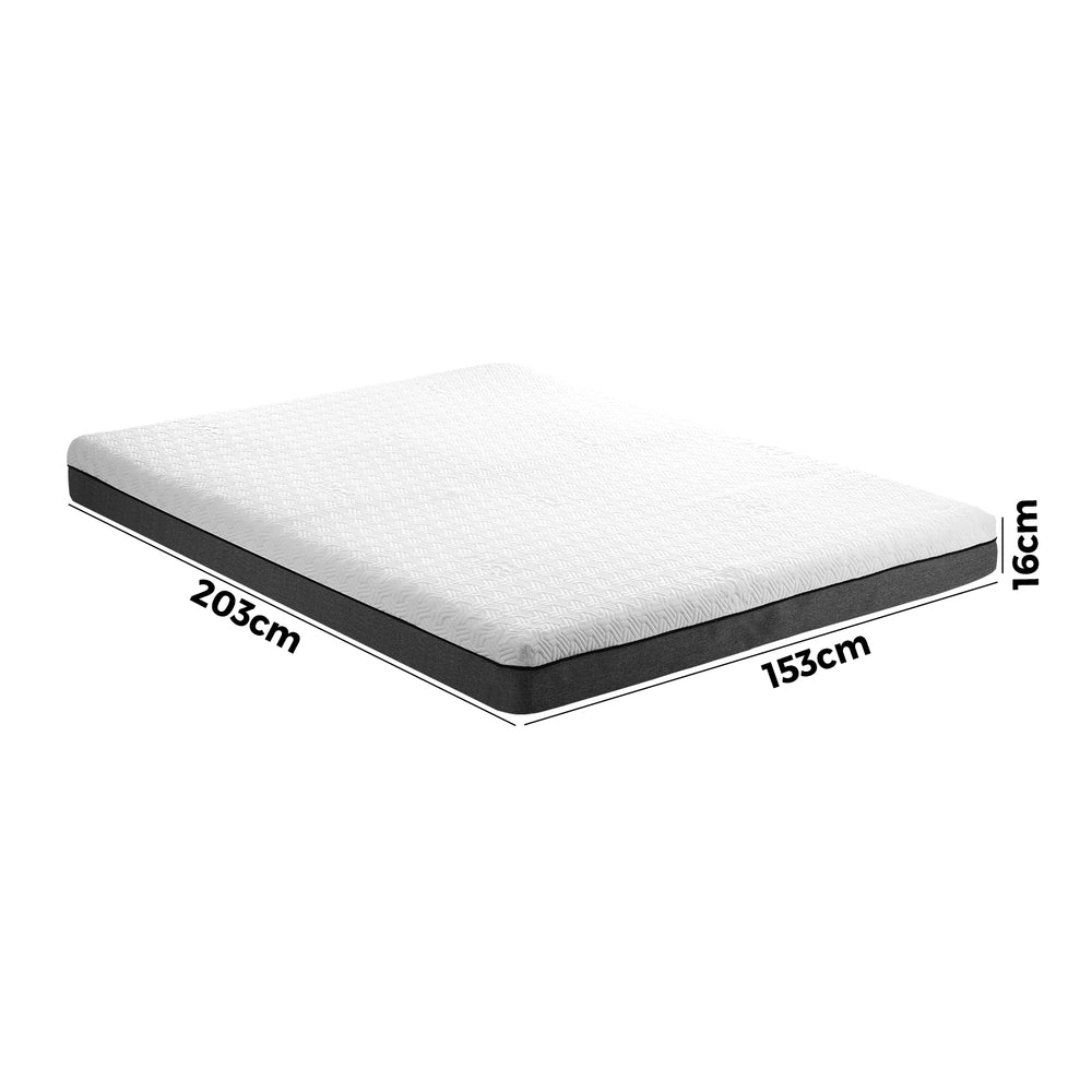 Queen Mattress Gel Memory Foam No Spring Firm Flippable