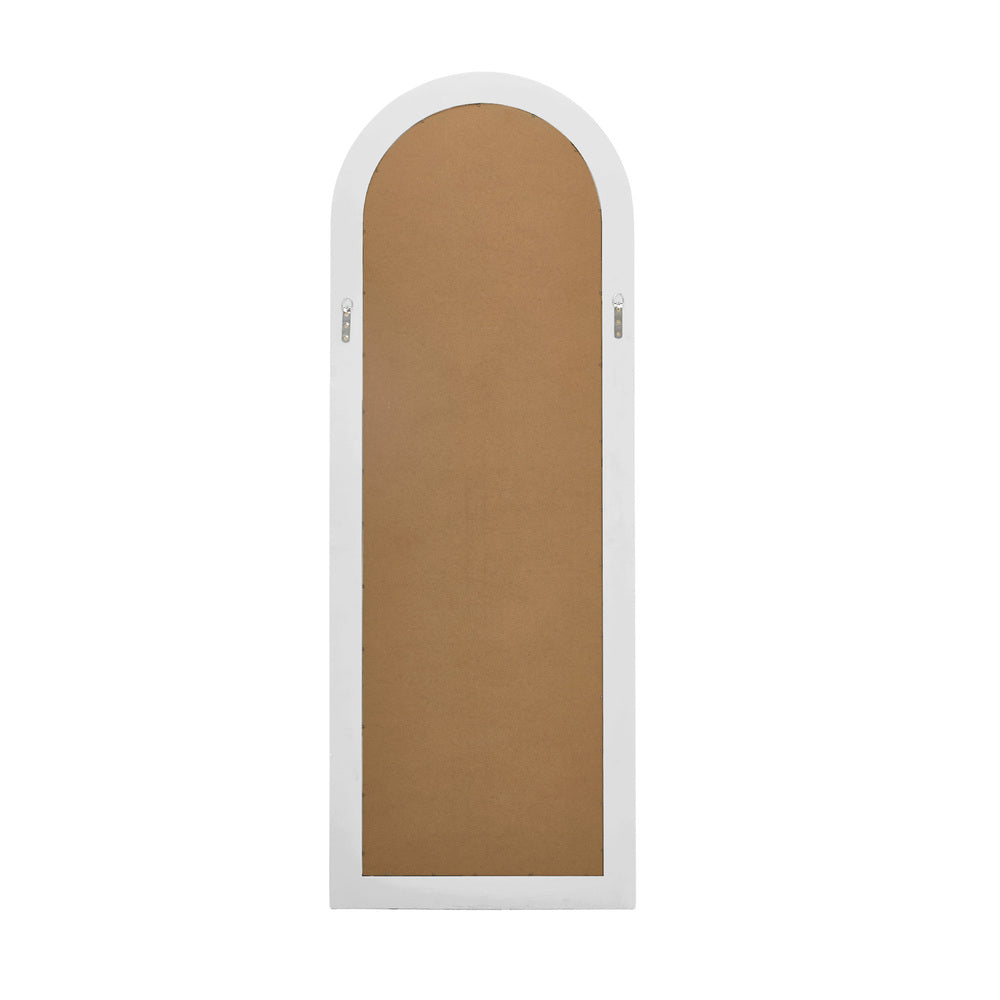 Full Length Arch Mirror 165x60cm White Wood Wall Mounted