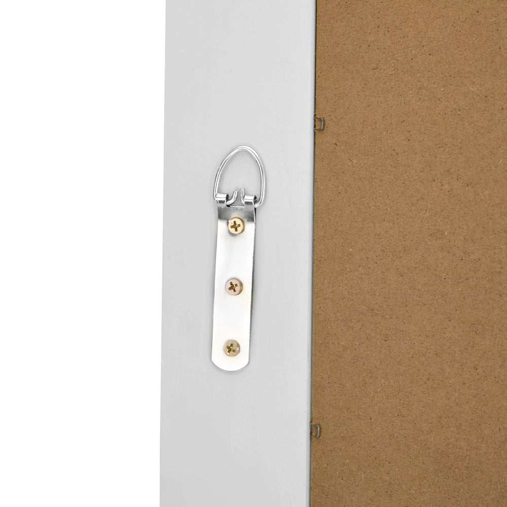 Full Length Arch Mirror 165x60cm White Wood Wall Mounted