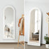 Full Length Arch Mirror 165x60cm White Wood Wall Mounted