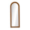 Full Length Arch Mirror 165x60cm Brown Wood Wall Mounted