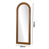 Full Length Arch Mirror 165x60cm Brown Wood Wall Mounted