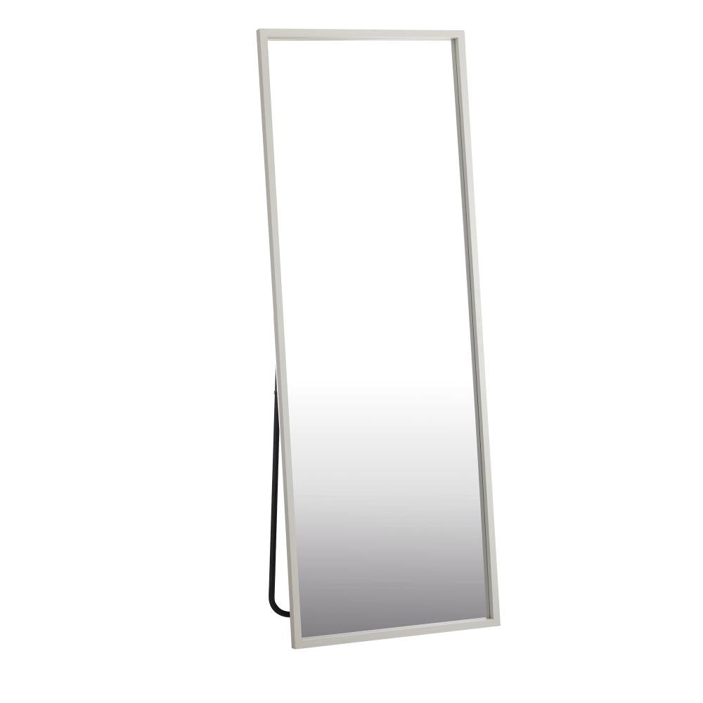 Wooden Full Length Mirror Rectangle Free Standing White