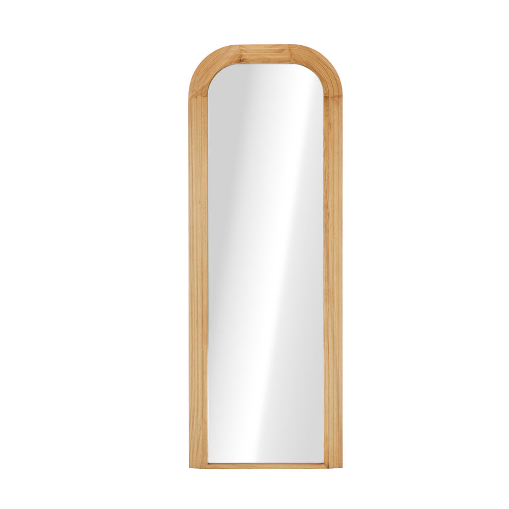 Full Length Arch Mirror 165x60cm Natural Top Round Corner