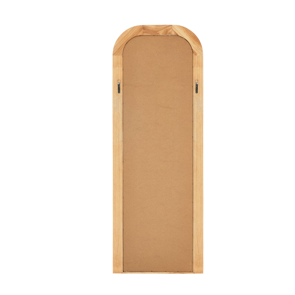 Full Length Arch Mirror 165x60cm Natural Top Round Corner