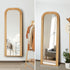 Full Length Arch Mirror 165x60cm Natural Top Round Corner