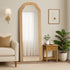 Full Length Floor Makeup Mirror 165x60cm Natural Wood Bedroom