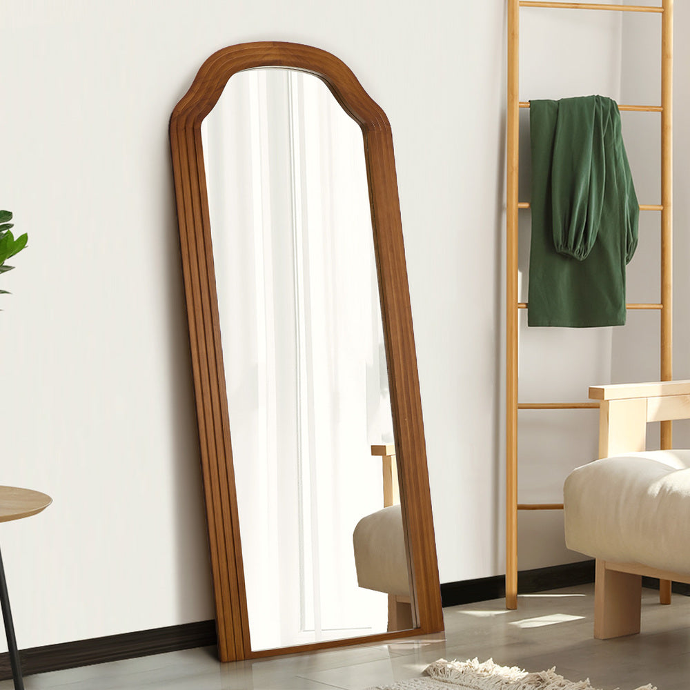 Full Length Floor Makeup Mirrors 165x60cm Brown Wood Bedroom