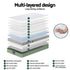 Giselle 25cm Memory Foam Mattress Dual Layer Zipper Cover Cool Charcoal Foam Mattresses Single