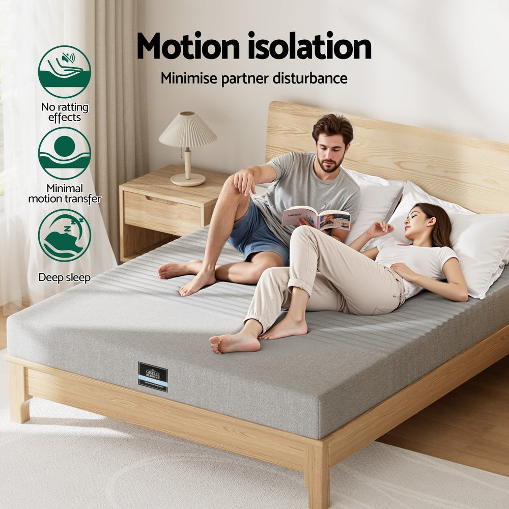 Cool Gel Memory Foam Mattress Charcoal 7-Zone Washable Bamboo Cover 15cm Double