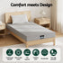 Cool Gel Memory Foam Mattress Charcoal 7-Zone Washable Bamboo Cover 15cm Single