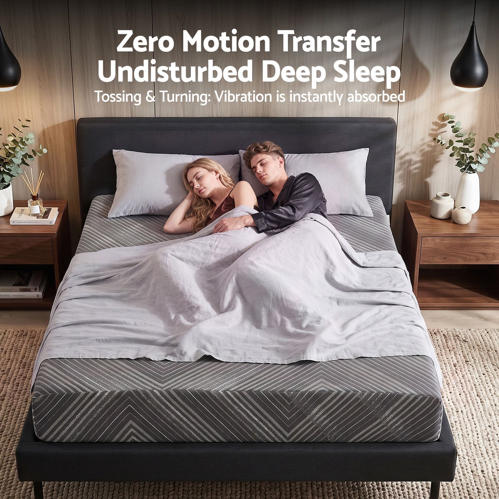 25cm Double Memory Foam Mattress Gel Infused Foam Removable Cover