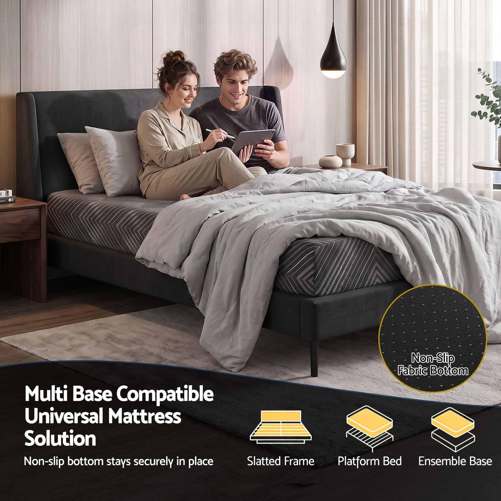 25cm Double Memory Foam Mattress Gel Infused Foam Removable Cover