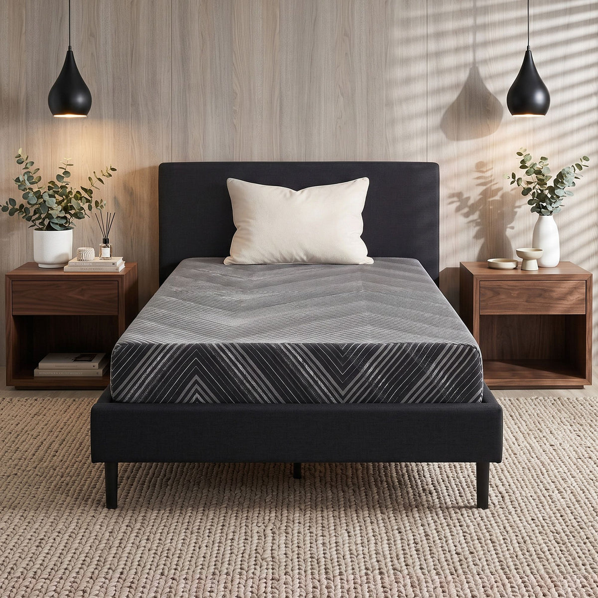 Giselle ECLIPSE 25cm King Single Memory Foam Mattress Gel Infused Foam Cover