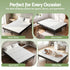 Folding Bed with Mattress Double – Bamboo Cover, Steel Frame, Portable 150kg