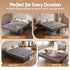 Double Folding Bed with Mattress Metal Frame Guest Bed 15cm Foam Foldable