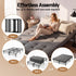 Double Folding Bed with Mattress Metal Frame Guest Bed 15cm Foam Foldable