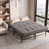 Double Folding Bed with Mattress Metal Frame Guest Bed 15cm Foam Foldable
