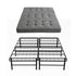 Double Folding Bed with Mattress Metal Frame Guest Bed 15cm Foam Foldable