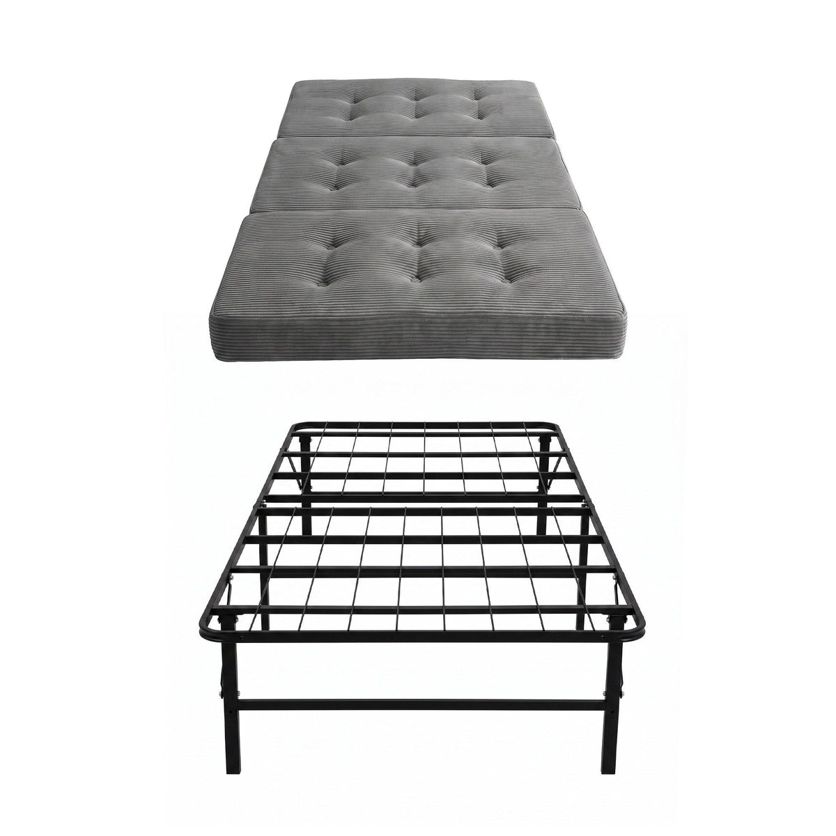 Giselle Single Folding Bed with 15cm Foam Mattress Steel Frame Guest Bed