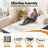 Giselle Queen Folding Bed with Mattress 4 Fold Metal Frame Guest Bed Bamboo Cover