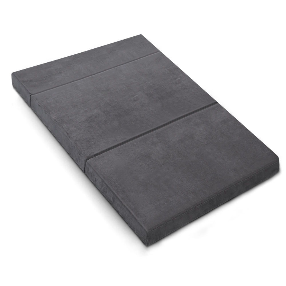 Foldable Mattress Folding Foam Bed Mat Double Grey