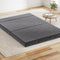Foldable Foam Mattress Sofa Bed Double Guest Bed Grey Velvet