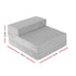 Folding Foam Mattress – Light Grey, Velvet Cover, Sofa/Bed, Washable